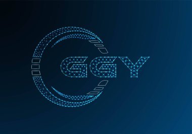 GGY düşük poli harfli logo vektör tasarımı. GGY düşük polyester logo tasarımı. Düşük polyester logo.