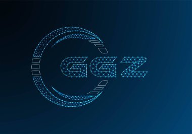 GGZ düşük poli harfli logo vektör tasarımı. GGZ düşük polyester logo tasarımı. Düşük polyester logo.