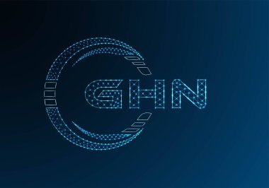 GHN düşük poli harfli logo vektör tasarımı. GHN düşük poli logo tasarımı. Düşük polyester logo.