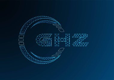 GHZ düşük poli harfli logo vektör tasarımı. GHZ düşük poli logo tasarımı. Düşük polyester logo.