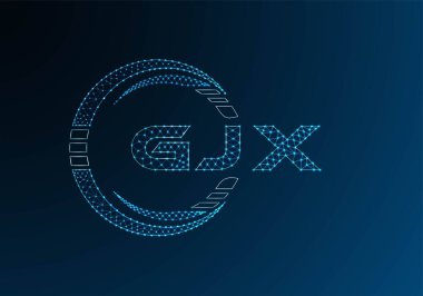 GJX düşük poli harfli logo vektör tasarımı. GJX düşük poli logo tasarımı. Düşük polyester logo.