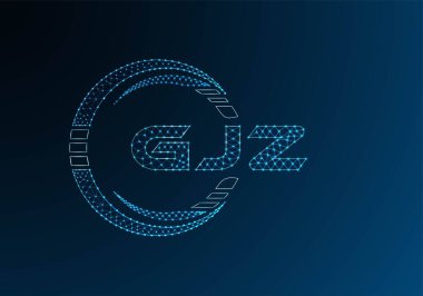 GJZ düşük poli harfli logo vektör tasarımı. GJZ düşük poli logo tasarımı. Düşük polyester logo.
