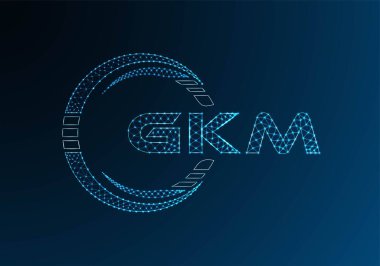GKM düşük poli harfli logo vektör tasarımı. GKM düşük poli logo tasarımı. Düşük polyester logo.