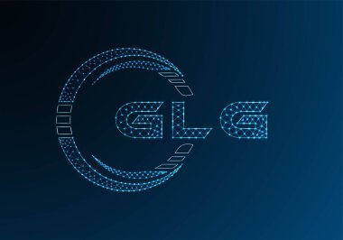 GLG düşük poli harfli logo vektör tasarımı. GLG düşük polyester logo tasarımı. Düşük polyester logo.