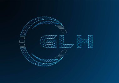 GLH düşük poli harfli logo vektör tasarımı. GLH düşük poli logo tasarımı. Düşük polyester logo.