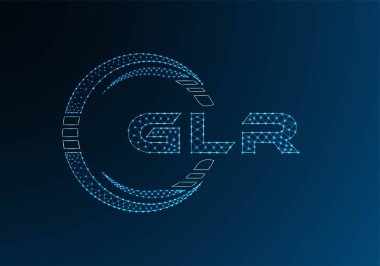 GLR düşük poli harfli logo vektör tasarımı. GLR düşük poli logo tasarımı. Düşük polyester logo.