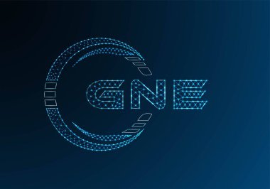 GNE düşük poli harfli logo vektör tasarımı. GNE düşük polyester logo tasarımı. Düşük polyester logo.