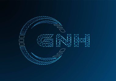 GNH düşük poli harfli logo vektör tasarımı. GNH düşük poli logo tasarımı. Düşük polyester logo.