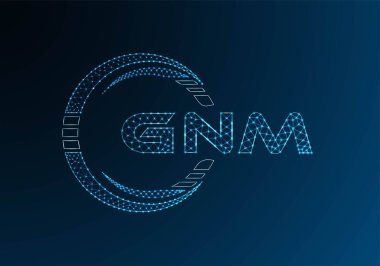 GNM düşük poli harfli logo vektör tasarımı. GNM düşük poli logo tasarımı. Düşük polyester logo.