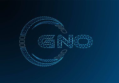 GNO düşük poli harfli logo vektör tasarımı. GNO düşük polyester logo tasarımı. Düşük polyester logo.