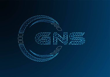 GNS düşük poli harfli logo vektör tasarımı. GNS düşük polyester logo tasarımı. Düşük polyester logo.