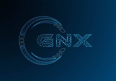 GNX düşük poli harfli logo vektör tasarımı. GNX düşük poli logo tasarımı. Düşük polyester logo.