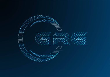 GRG düşük poli harfli logo vektör tasarımı. GRG düşük polyester logo tasarımı. Düşük polyester logo.
