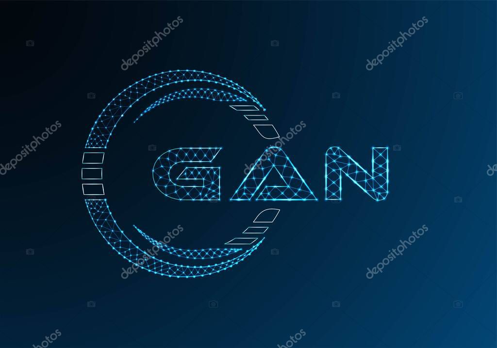 GAN low poly letter logo vector design. GAN lower poly logo design. Low poly logo.