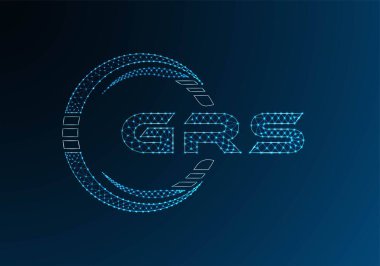 GRS düşük poli harfli logo vektör tasarımı. GRS düşük poli logo tasarımı. Düşük polyester logo.