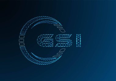 GSI düşük poli harfli logo vektör tasarımı. GSI düşük poli logo tasarımı. Düşük polyester logo.