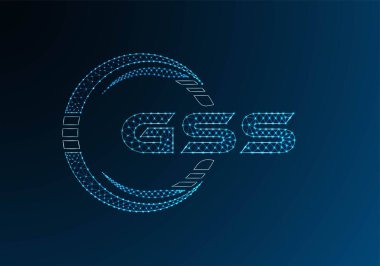 GSS düşük poli harfli logo vektör tasarımı. GSS düşük polyester logo tasarımı. Düşük polyester logo.