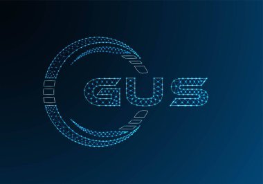 GUS düşük poli harfli logo vektör tasarımı. GUS düşük polyester logo tasarımı. Düşük polyester logo.