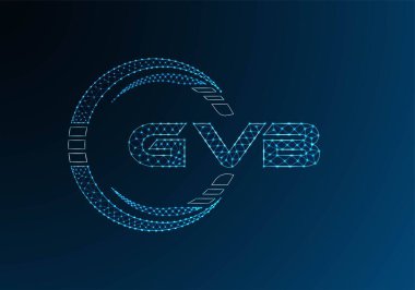 GVB düşük poli harfli logo vektör tasarımı. GVB düşük poli logo tasarımı. Düşük polyester logo.