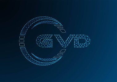 GVD düşük poli harfli logo vektör tasarımı. GVD düşük polyester logo tasarımı. Düşük polyester logo.