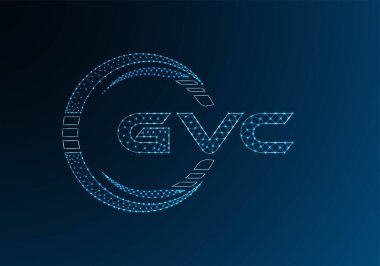 GVC düşük poli harfli logo vektör tasarımı. GVC düşük poli logo tasarımı. Düşük polyester logo.