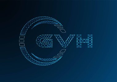 GVH düşük poli harfli logo vektör tasarımı. GVH düşük poli logo tasarımı. Düşük polyester logo.