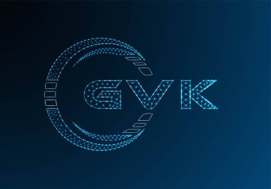 GVK düşük poli harfli logo vektör tasarımı. GVK düşük poli logo tasarımı. Düşük polyester logo.