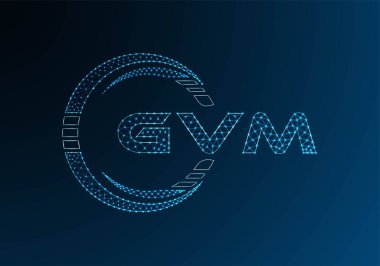 GVM düşük poli harfli logo vektör tasarımı. GVM düşük poli logo tasarımı. Düşük polyester logo.