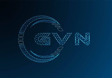 GVN düşük poli harfli logo vektör tasarımı. GVN düşük poli logo tasarımı. Düşük polyester logo.