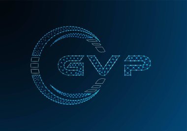GVP düşük poli harfli logo vektör tasarımı. GVP düşük poli logo tasarımı. Düşük polyester logo.