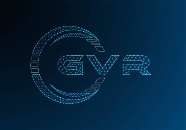 GVR düşük poli harfli logo vektör tasarımı. GVR düşük poli logo tasarımı. Düşük polyester logo.