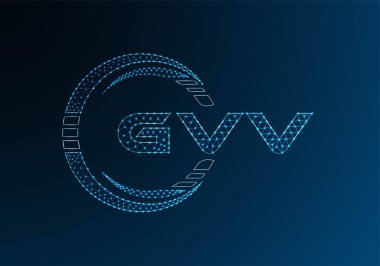 GVV düşük poli harfli logo vektör tasarımı. GVV düşük polyester logo tasarımı. Düşük polyester logo.