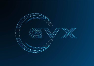 GVX düşük poli harfli logo vektör tasarımı. GVX düşük poli logo tasarımı. Düşük polyester logo.