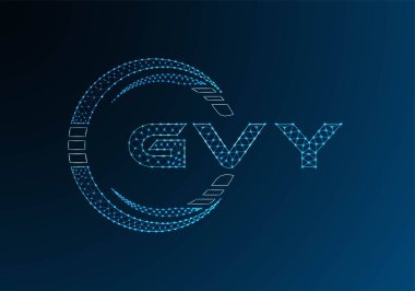 GVY düşük poli harfli logo vektör tasarımı. GVY düşük poli logo tasarımı. Düşük polyester logo.