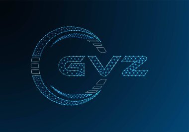 GVZ düşük poli harfli logo vektör tasarımı. GVZ düşük poli logo tasarımı. Düşük polyester logo.
