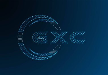 GXC düşük poli harfli logo vektör tasarımı. GXC düşük poli logo tasarımı. Düşük polyester logo.