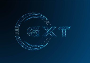 GXT düşük poli harfli logo vektör tasarımı. GXT düşük polyester logo tasarımı. Düşük polyester logo.