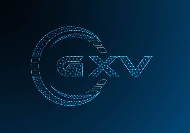 GXV düşük poli harfli logo vektör tasarımı. GXV düşük poli logo tasarımı. Düşük polyester logo.