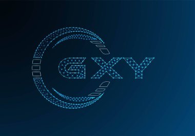 GXY düşük poli harfli logo vektör tasarımı. GXY düşük poli logo tasarımı. Düşük polyester logo.
