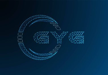 GYG düşük poli harfli logo vektör tasarımı. GYG düşük polyester logo tasarımı. Düşük polyester logo.