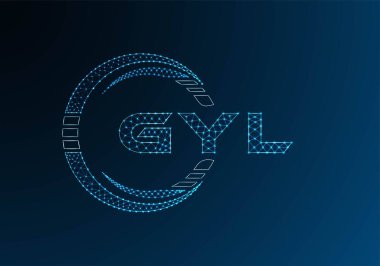 GYL düşük poli harfli logo vektör tasarımı. GYL düşük poli logo tasarımı. Düşük polyester logo.