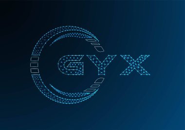 GYX düşük poli harfli logo vektör tasarımı. GYX düşük poli logo tasarımı. Düşük polyester logo.