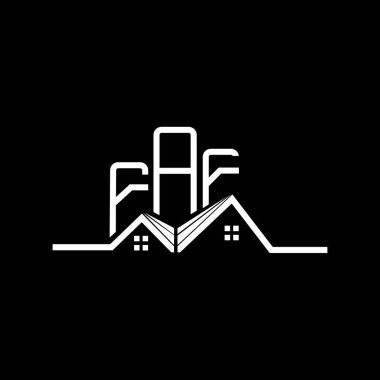 FAF Emlak tasarımı, FAF basit ve modern logosu. FAF lüks alfabe tasarımı  