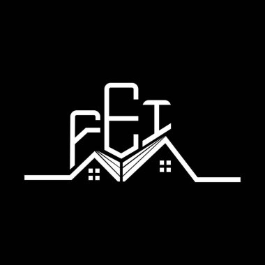 FEI Real State logosu tasarımı, FEI basit ve modern logosu. FEI lüks alfabe tasarımı  