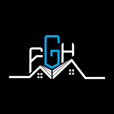 FGH Emlak Logosu Tasarımı, FGH Basit ve Modern Logo. FGH lüks alfabe tasarımı  