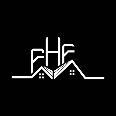 FHF Real State logo tasarımı, FHF basit ve modern logo. FHF lüks alfabe tasarımı  