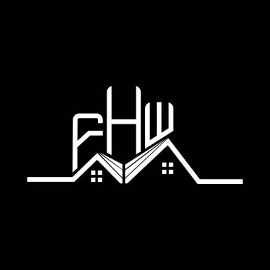 FHW Real State logo tasarımı, FHW basit ve modern logo. FHW lüks alfabe tasarımı  