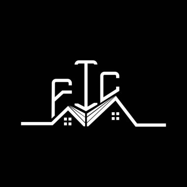 FIC emlak logosu tasarımı, FIC basit ve modern logo. FIC lüks alfabe tasarımı  