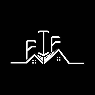 FIF Real State logo tasarımı, FIF basit ve modern logo. FIF lüks alfabe tasarımı  