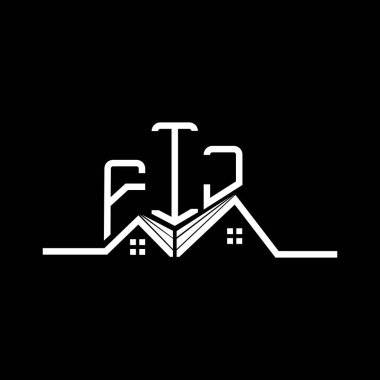 FIJ emlak logosu tasarımı, FIJ basit ve modern logo. FIJ lüks alfabe tasarımı  